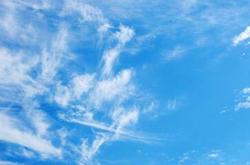 White clouds in blue sky