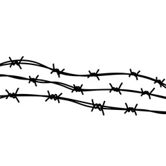 Barbed wire illustration