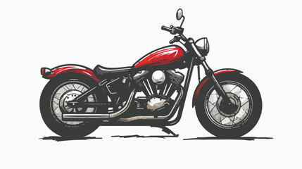 Road motorcycle icon Isolated. Vector illustration.