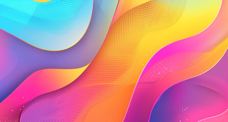 Vibrant Dreamscape: Colorful Ribbons Twisting in a Mesmerizing Abstract Flow