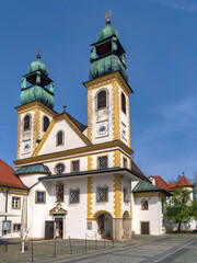 Fototapeta na wymiar Wallfahrtskirche Mariahilf, Paulinerkloster, Dreiflüssestadt Passau, Niederbayern, Bayern, Deutschland