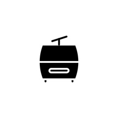cable car cabin glyph icon