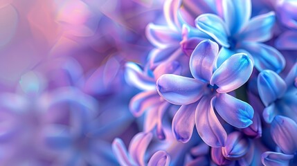   A tight shot of various blooms against a purplish-blue backdrop, softened by indistinctive lights behind