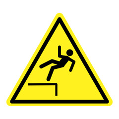 Falling hazard sign