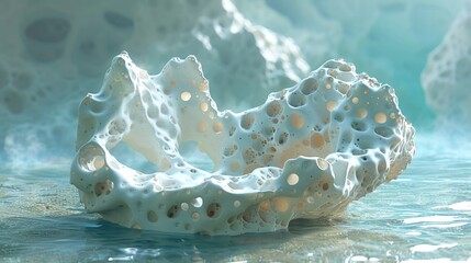 Simulating Gold Deposition in Hydrothermal Vents of Deep Sea Ecosystems A 3D Blender of Mineral Formation Processes - obrazy, fototapety, plakaty