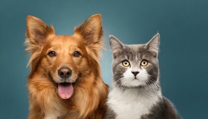 Joyful Juxtaposition: Dog and Cat Portraying Amazing Friendliness