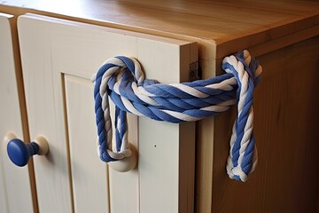Rustic Nautical DIY: Coastal Beach Shack Kitchen with Rope Cabinet Handles