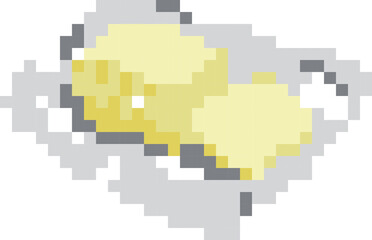 Butter cartoon icon in pixel style