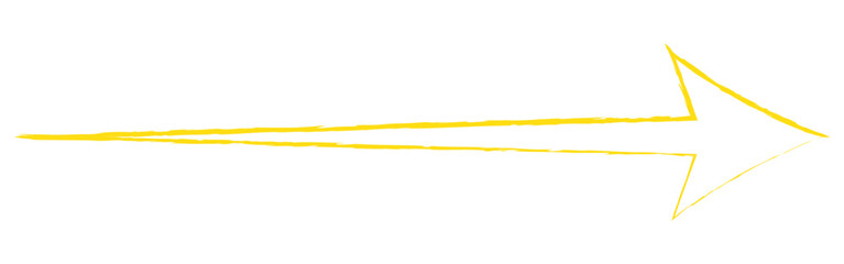 Yellow Twisting doodle arrow. Thin hand drawn icon. Line curved arrow.Line doodle arrow icon . Brush doodle arrow icon.hand drawn Arrows icons Set. arrow icon with various direction. eps 10
