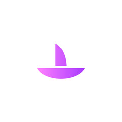 Fototapeta premium sailboat gradient icon