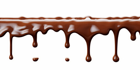chocolate dripping down isolated on white background,chocolate sauce dripping - obrazy, fototapety, plakaty