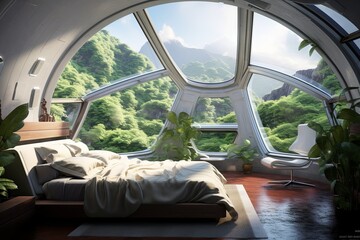 Smart Glass Windows and Climate-Controlled Wonders: Futuristic Biodome Bedroom Ideas