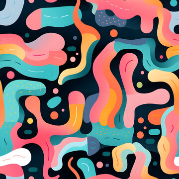 Many squiggles platten Sameless Background