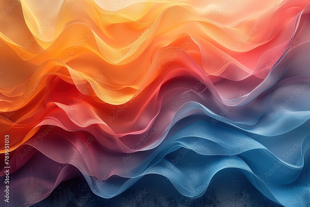 Poster wave abstract textured background design soft colorful pattern textile wallpaper light silk smooth s