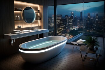 Smart Bathroom Designs: The Future of High-Tech Eco-Friendly Bathrooms with Digital Faucets and Water Conservation