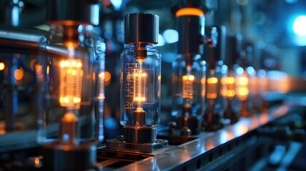 Macro Photography Capturing the Ethereal Glow of Noble Gases in Scientific Experimentation