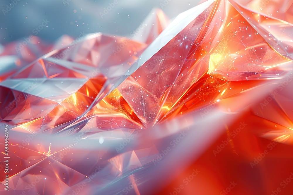 Poster abstract background futuristic crystal light texture design triangle blue concept shape geometric te