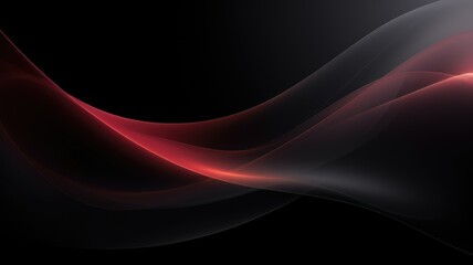 red and gray translucent waves on a black background