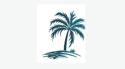 Palm tropical tree icon Vector illustration isolated