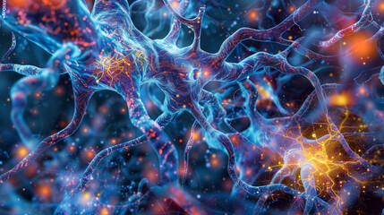 Neurons cells concept.