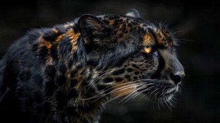 Obraz premium A close-up of a cat's face with a blurred background