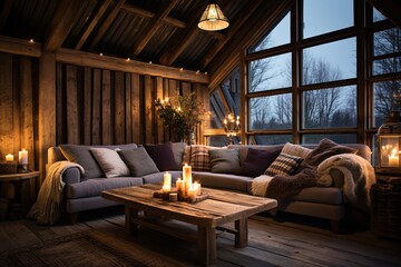 Distressed Wood Delight: Rustic Barn Conversion Living Room Ideas