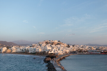 Apollo Temple, Naxos, Cyclades, Greece sunset images - obrazy, fototapety, plakaty