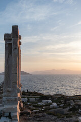 Apollo Temple, Naxos, Cyclades, Greece sunset images
