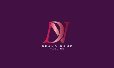 ND, DN, Abstract initial monogram letter alphabet logo design