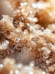 Sweet Sparkle Macro Shot of Sugar Crystals on Homemade Cookie
