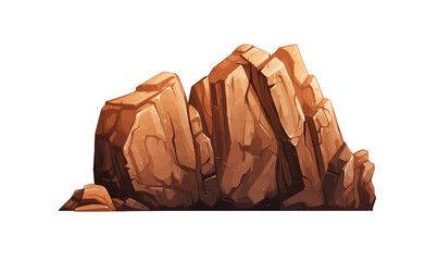 Large rock isolated vector style on isolated background illustration