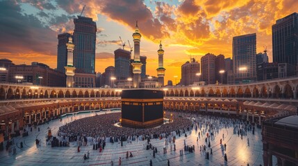 The Holy Mosque of Mecca - obrazy, fototapety, plakaty