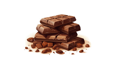 chocolate isolated vector style illustration