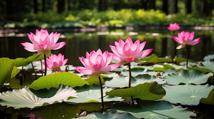 pink water lily.
