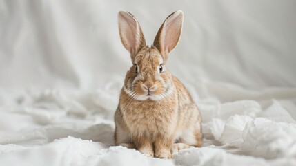 Obraz premium rabbit on white sheet