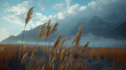 meadow and mountains