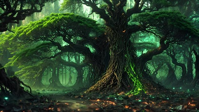 森の中にある巨木,Generative AI 