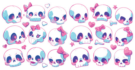 skull clipart vector for graphic resources - obrazy, fototapety, plakaty