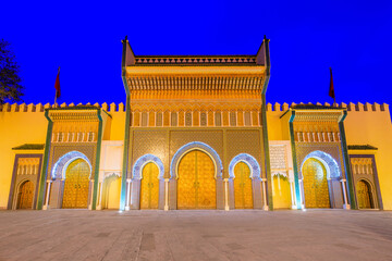 Fez or Fes, Morocco. Alawi Royal Palace.