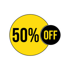 50 percent discount, 50% off discount, discount tags, percent sign percentage interest rate, 50% sale discount savings symbol, discount offer, 50% off, up to 50% off, Vector Icon Design