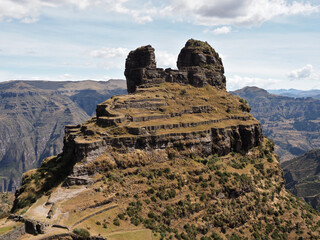 Waqrapukara or Waqra Pukara (horn fortress) is an archaeological site in Peru located in the Cusco...