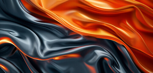Contemporary grey and bright orange silky design for an eye-catching gallery feature.