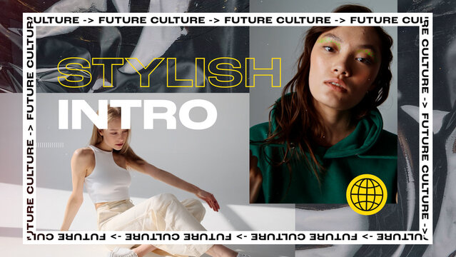 Dynamic Urban Media Opener Slideshow template contains 27 placeholders, 32 editable text layers, and 1 logo placeholder. Available in 4K resolution.
