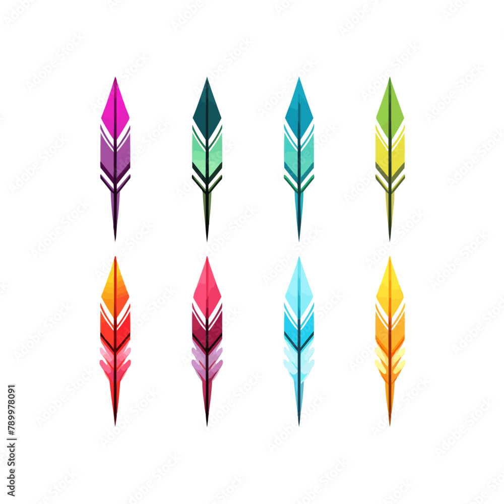 Poster arrow vector color set icon. isolated color set icon weapon.vector illustration arrow on white backg