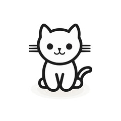 Obraz premium Cat | Minimalist and Simple Silhouette - Vector illustration