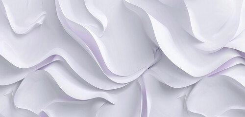 White 3D paper artistry highlighted by lavender, perfect for posh cover art. - obrazy, fototapety, plakaty