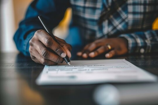 writing a check to charitable