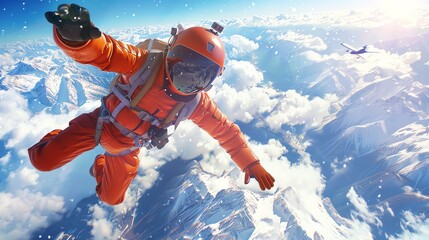 Capture the adrenaline rush & teamwork of extreme sports in vivid colors through CG 3D rendering Show the essence of leadership principles from a unique worms-eye view perspective