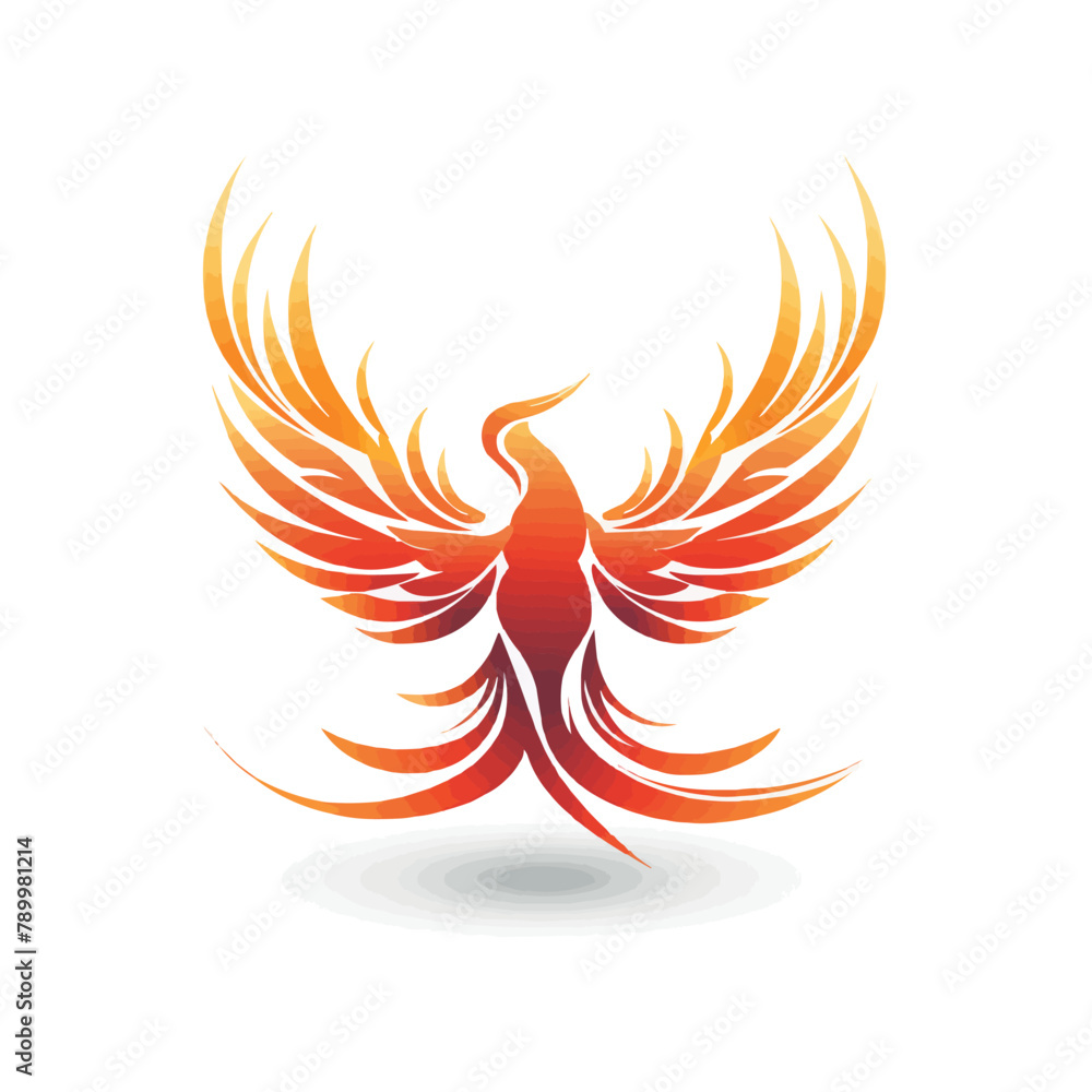 Poster phoenix | minimalist and simple set of 3 line white background - vector illustration