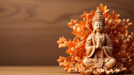 buddha god idol placed on table